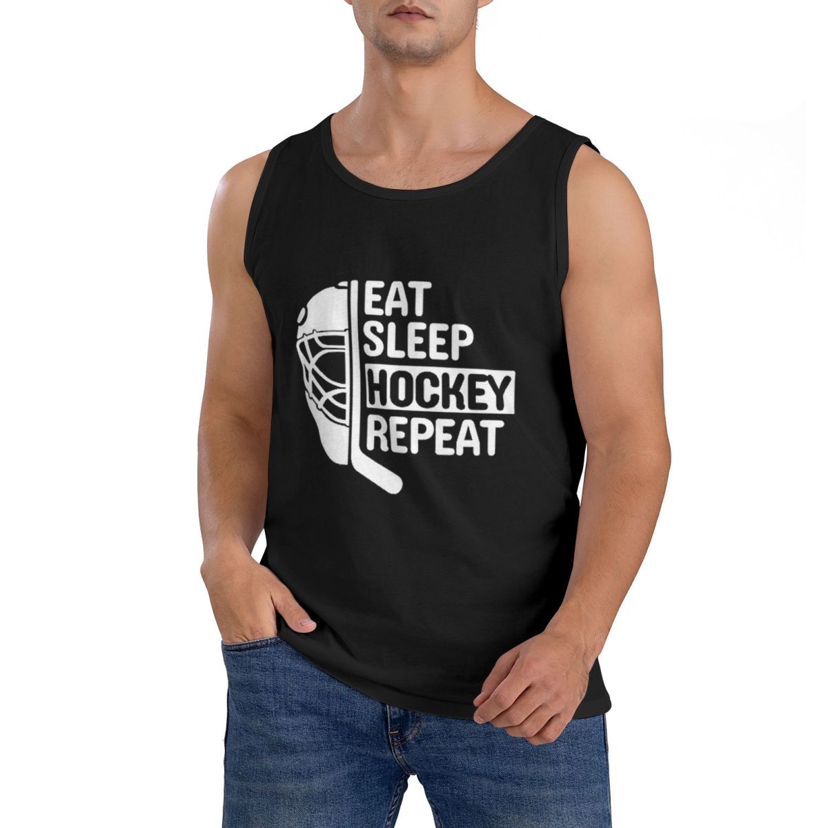 Summer Clothing Quotes - เสื้อยืดแขนกุดพิมพ์ลายคำคมฮอกกี้ ตลกๆ ทำจากผ้าฝ้าย 100% สำหรับผู้ชาย เสื้อผ้ากีฬา