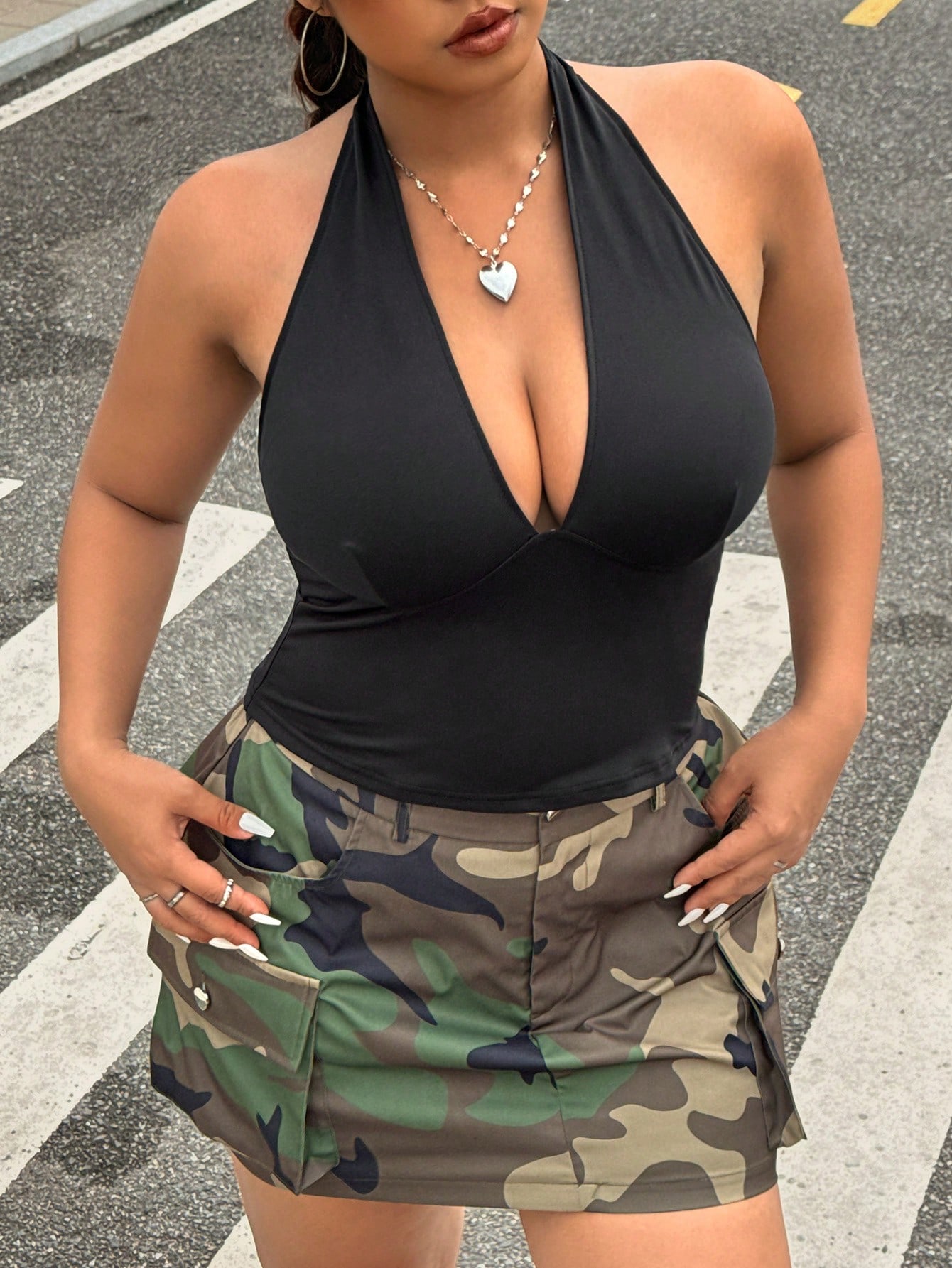 Summer Clothing For Plus Size Women - ใหม่แฟชั่นสีทึบ plus ขนาดผู้หญิงแฟชั่นเซ็กซี่อเนกประสงค์เสื้อผ้าผู้หญิง halter top เสื้อกั๊ก