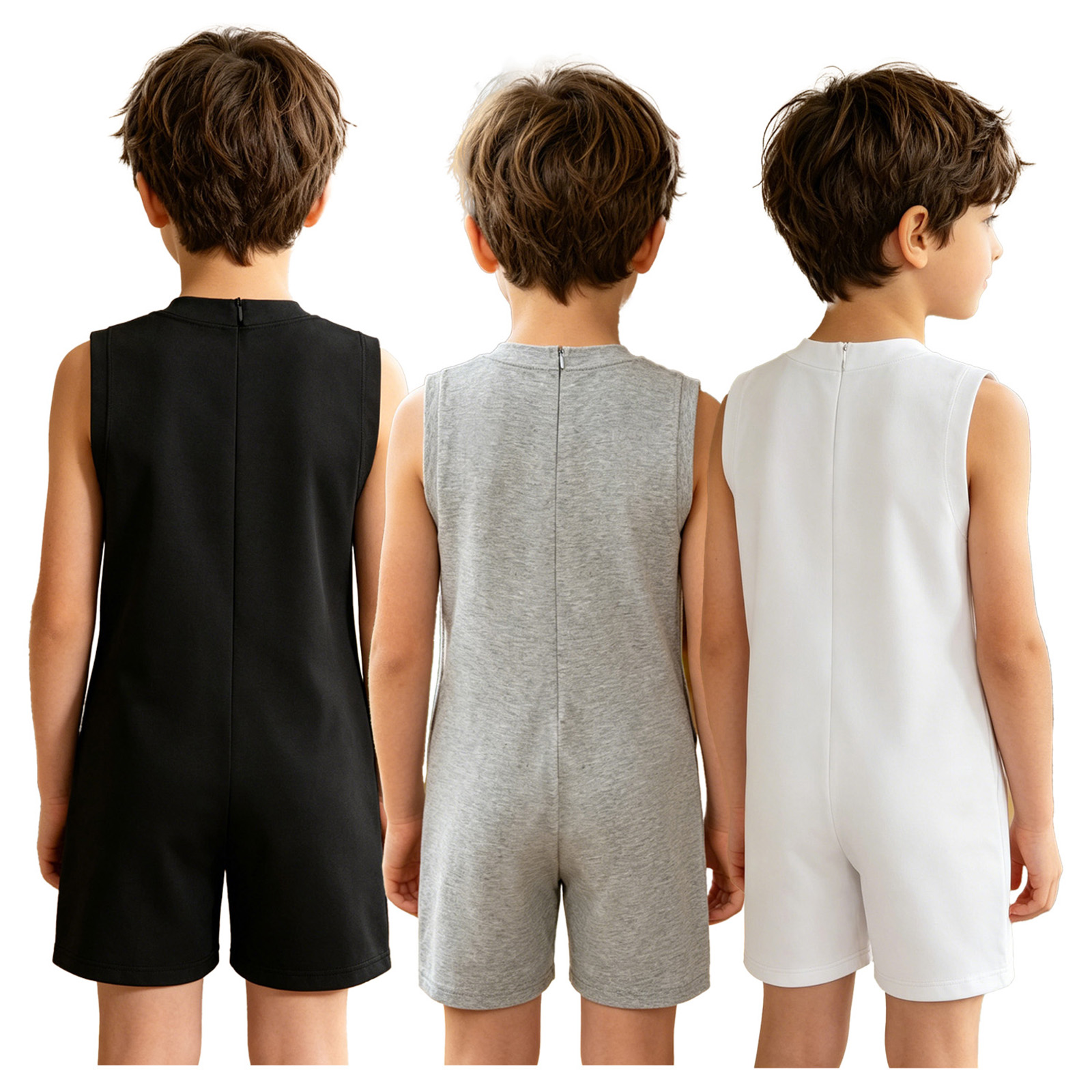 Summer Clothing Needs - ชุดจั๊มสูทเด็ก 3 ชิ้น สำหรับเด็กชายและเด็กหญิง ที่มีภาวะออทิสติก หรือความต้องการพิเศษ