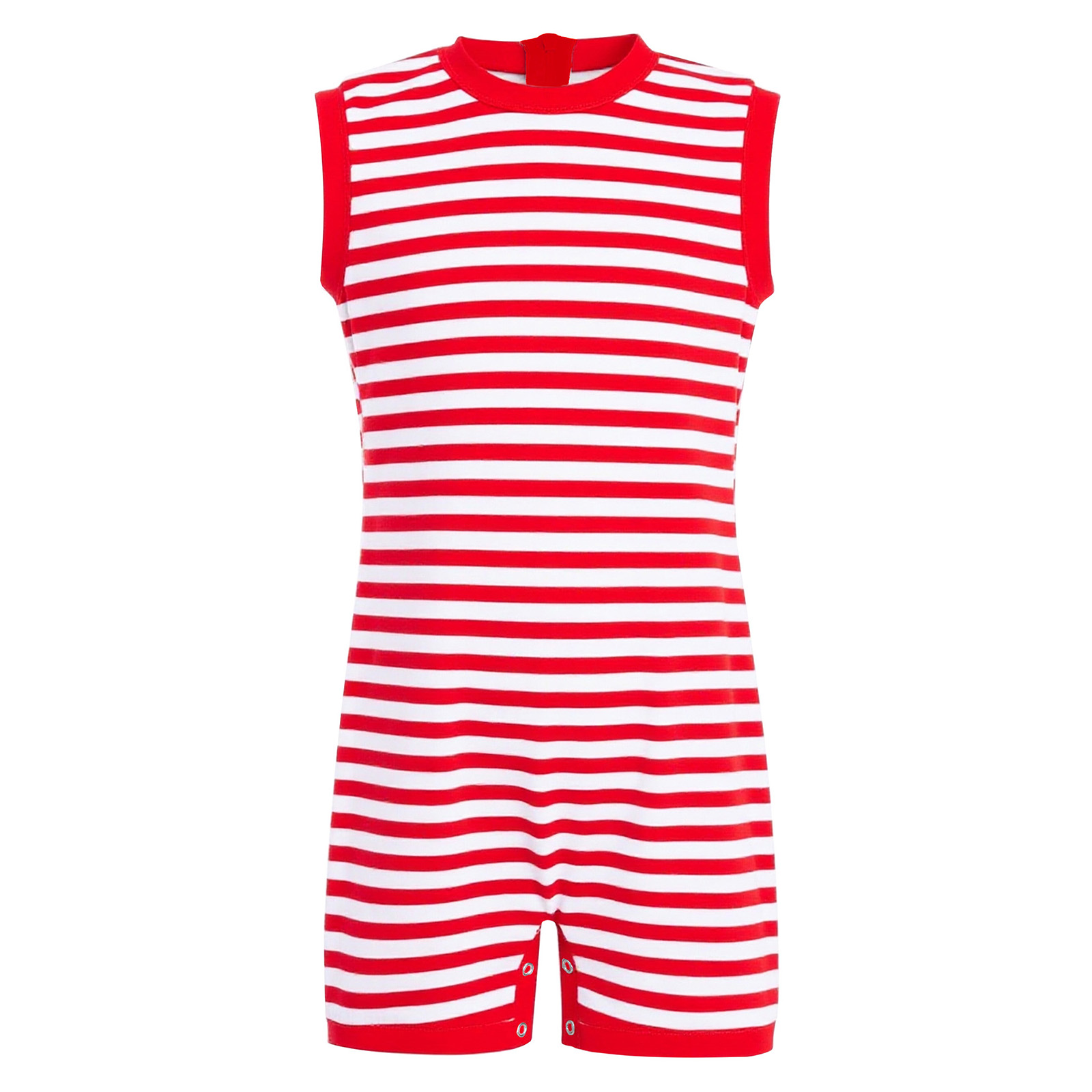 Summer Clothing Needs - ชุดจั๊มสูทเด็กชายหญิงแบบชิ้นเดียวสำหรับเด็กพิเศษ แขนยาว ซิปหลัง ลายทาง ชุดรอมเปอร์ ยูนิทาร์ดส์