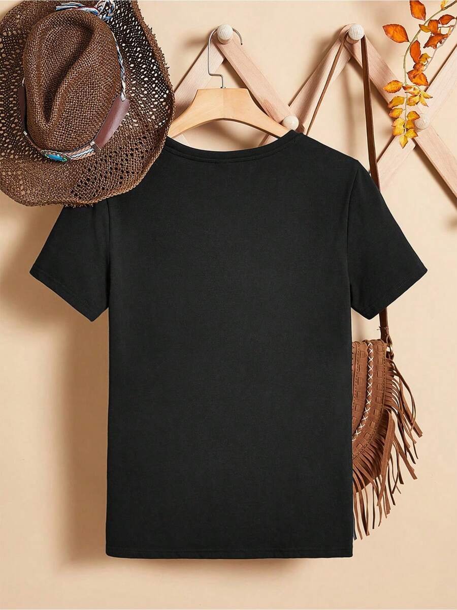 เสื้อยืดผ้าฝ้ายสีดำพิมพ์ลายคำพ - Summer Clothing Quotes บทวิจารณ์และราคา
