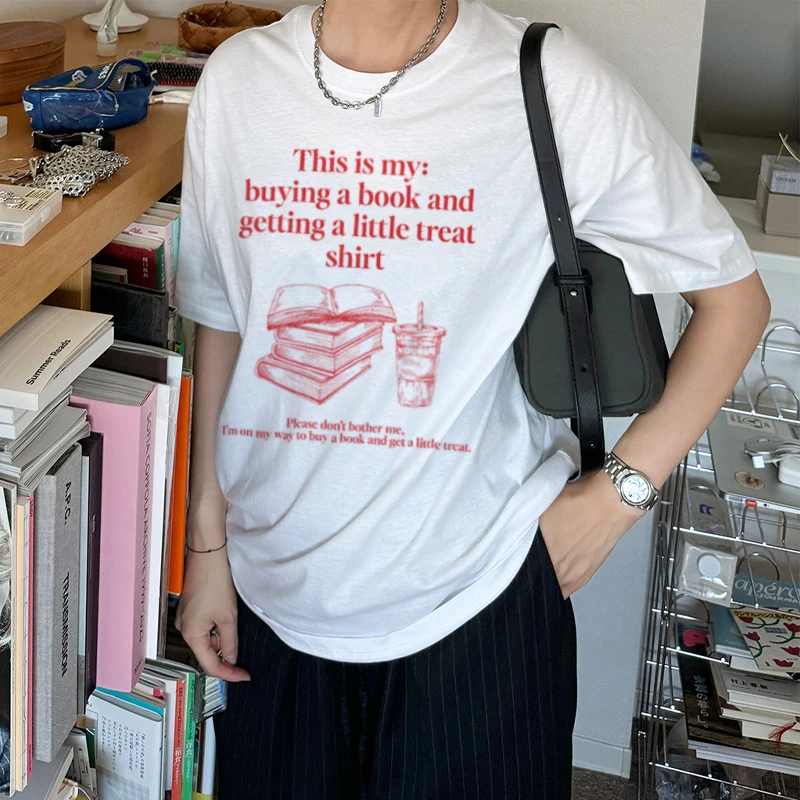เสื้อยืดผู้หญิงลายคำคมหนังสือส - Summer Clothing Quotes บทวิจารณ์และราคา