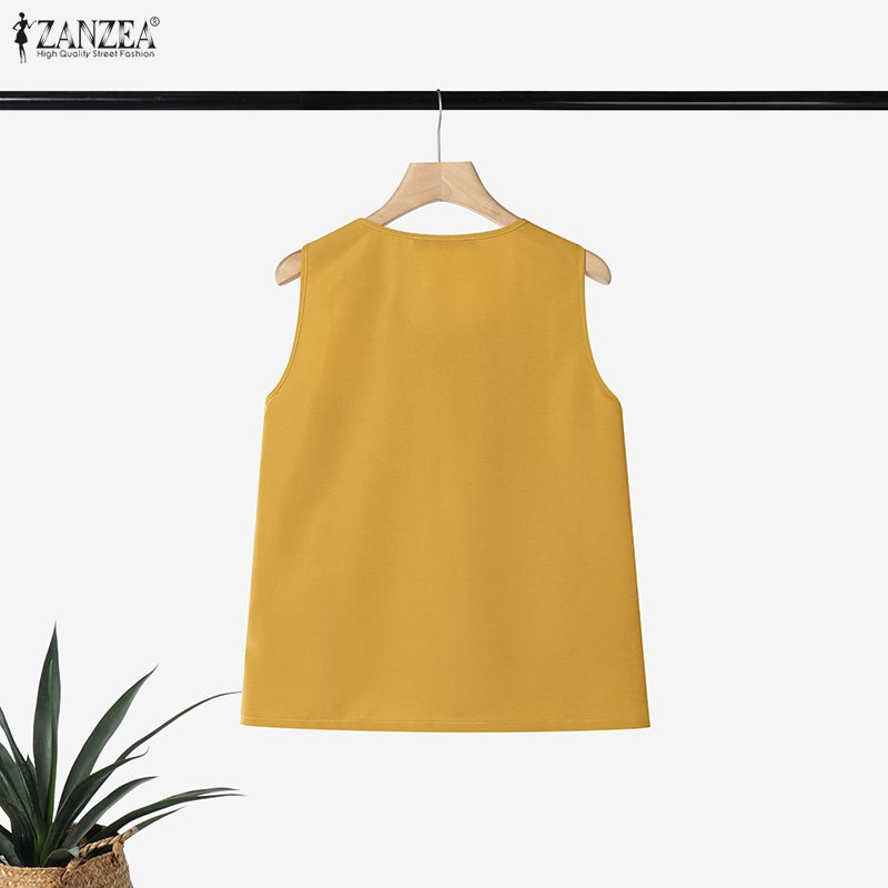 ZANZEA เสื้อกล้ามผู้หญิงไซส์ให - Summer Clothing For Plus Size Women บทวิจารณ์และราคา