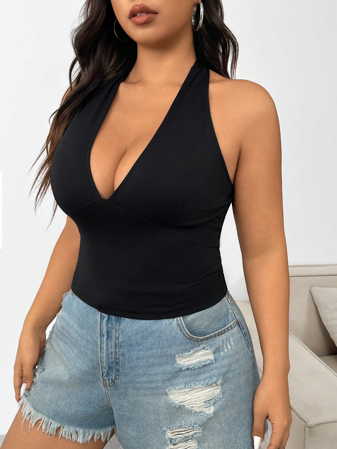 ใหม่แฟชั่นสีทึบ plus ขนาดผู้หญ - Summer Clothing For Plus Size Women บทวิจารณ์และราคา