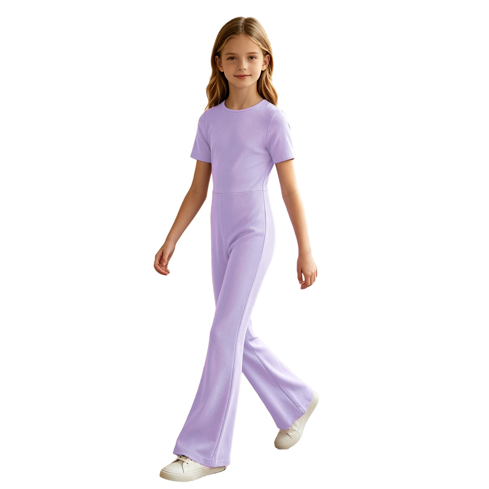 จั๊มสูทเด็กผู้หญิงสีพื้นแบบลำล - Summer Clothing Needs บทวิจารณ์และราคา