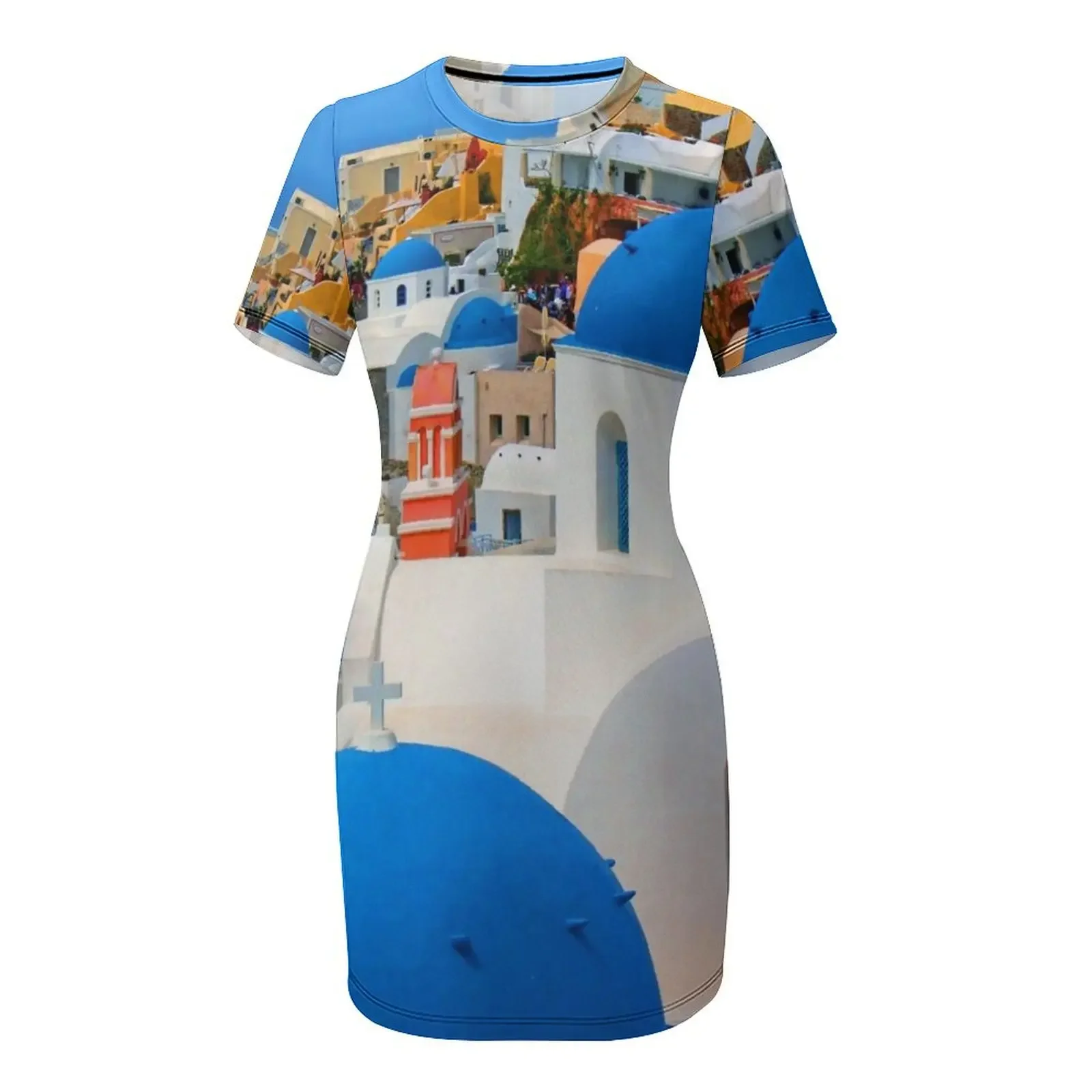 ชุดเดรสแขนสั้นสีสันสดใสสไตล์ซา - Summer Clothing For Greece บทวิจารณ์และราคา