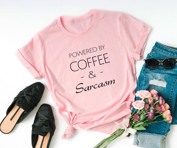 SugarbabyกาแฟและSarcasmเสื้อTs - Summer Clothing Quotes บทวิจารณ์และราคา