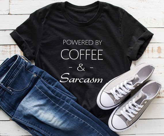 SugarbabyกาแฟและSarcasmเสื้อTs - Summer Clothing Quotes บทวิจารณ์และราคา