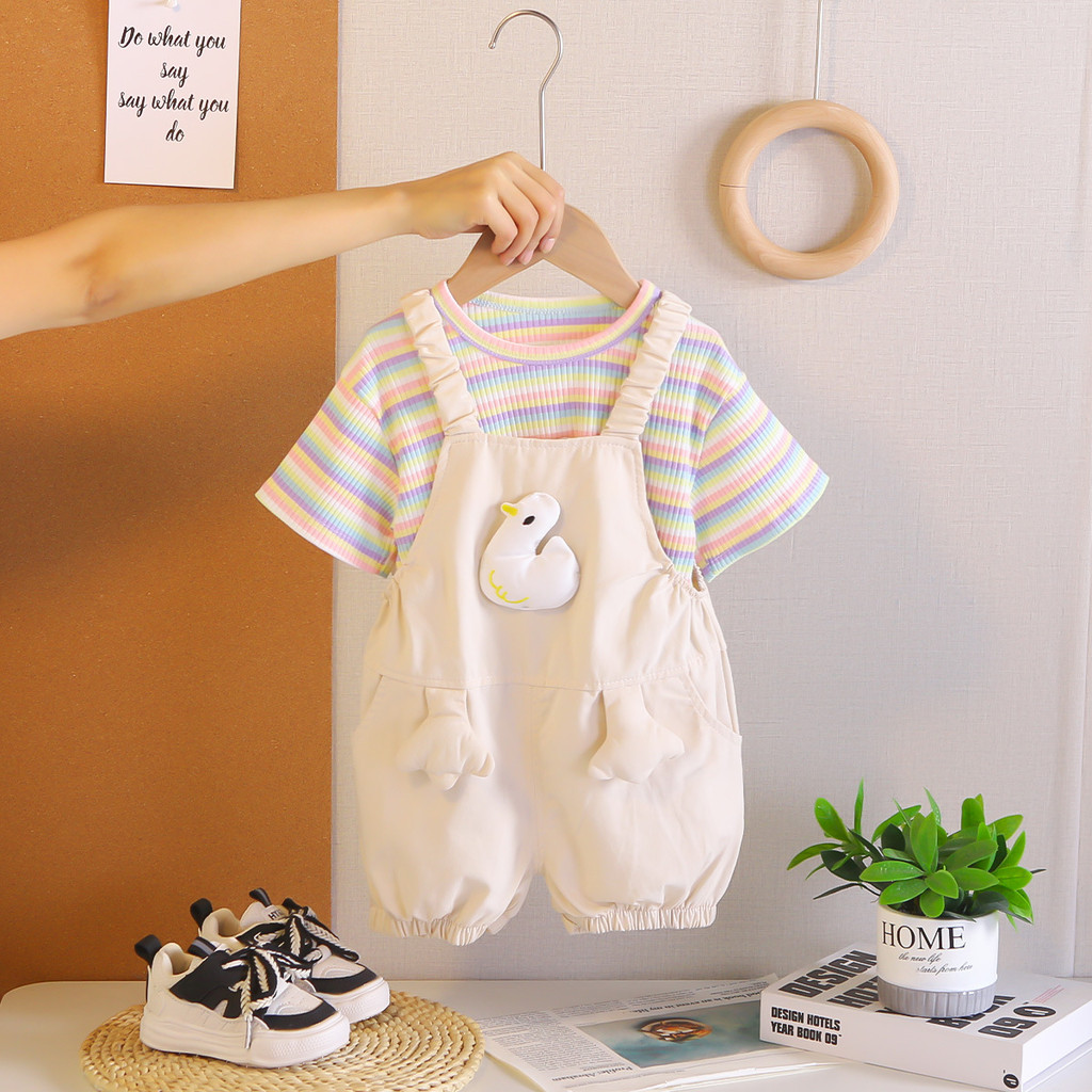 ชุดเสื้อผ้าเด็กผู้หญิงวัยหัดเด - Summer Duck Clothing บทวิจารณ์และราคา
