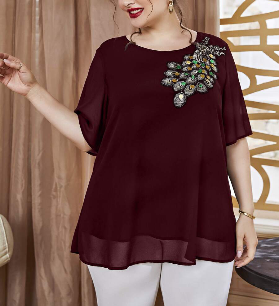 เสื้อปักลายนกยูงสำหรับผู้หญิงไ - Summer Upf Clothing บทวิจารณ์และราคา