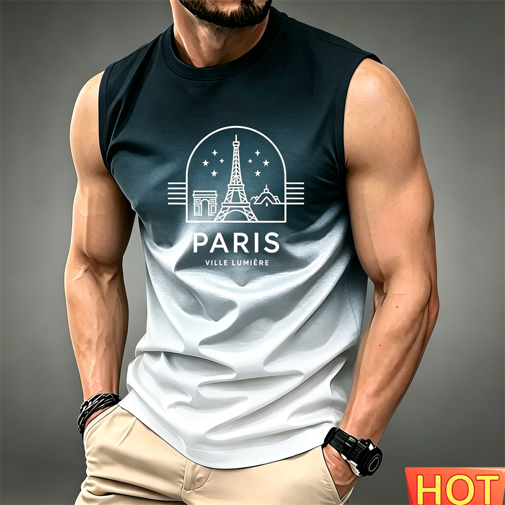 เสื้อยืดแขนกุดไล่เฉดสีสำหรับผู - Summer Clothing In Paris บทวิจารณ์และราคา