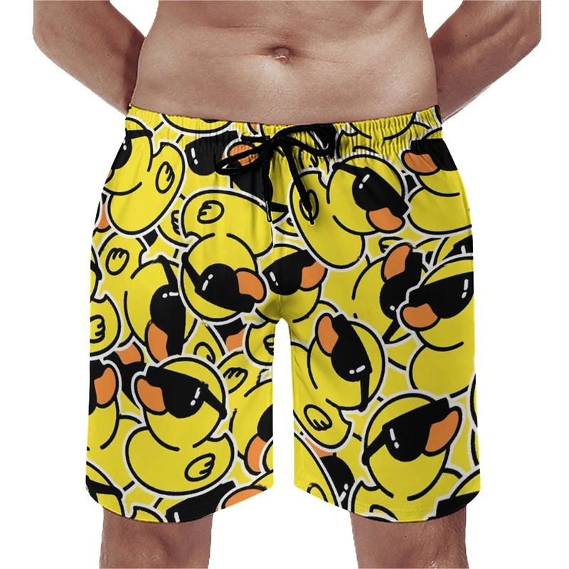 กางเกงขาสั้นชายหาดลายเป็ดตลก พ - Summer Duck Clothing บทวิจารณ์และราคา