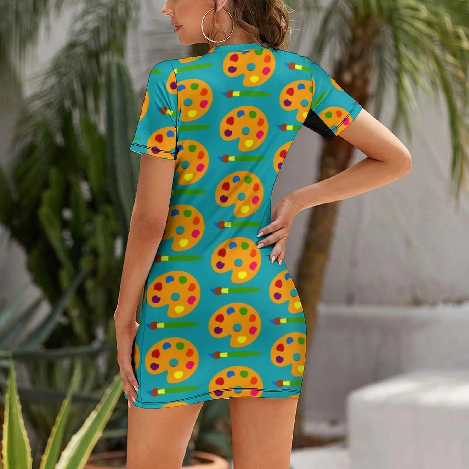 ชุดเดรสแขนสั้นสีสันสดใส เสื้อผ - Summer Clothing Palette บทวิจารณ์และราคา